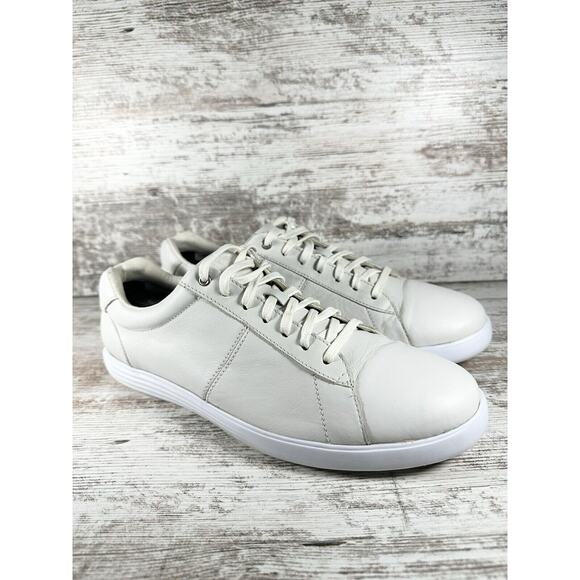 Men's Cole Haan Reagan Grand Oxford Leather Sneakers White Sz 8.5M - Picture 1 of 10